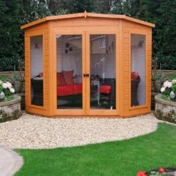 Shire Barclay 7x7 Safety Acrylic Pent Shiplap Wooden Summer House - Base Not Included -Gardens and Outdoor shire barclay 7x7 safety acrylic pent shiplap wooden summer house base not included5019804999170 02i bq