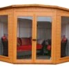 Shire Barclay 8x8 Safety Acrylic Pent Shiplap Wooden Summer House - Base Not Included -Gardens and Outdoor shire barclay 8x8 safety acrylic pent shiplap wooden summer house base not included5019804999200 02c