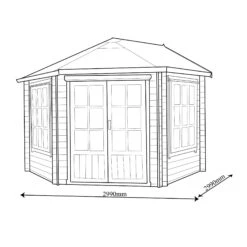 Shire Belvoir 10x10 Ft Apex Tongue & Groove Wooden Cabin With Felt Tile Roof - Assembly Service Included -Gardens and Outdoor shire belvoir 10x10 ft apex tongue groove wooden cabin with felt tile roof assembly service included5019804111237 03t