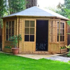 Shire Belvoir 10x10 Ft Toughened Glass Apex Tongue & Groove Wooden Cabin With Felt Tile Roof 11 Shire Belvoir 10x10 Ft Toughened Glass Apex Tongue & Groove Wooden Cabin With Felt Tile Roof -Gardens and Outdoor shire belvoir 10x10 ft toughened glass apex tongue groove wooden cabin with felt tile roof5019804111220 03i bq