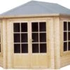 Shire Belvoir 10x10 Toughened Glass Apex Tongue & Groove Wooden Cabin - Base Not Included -Gardens and Outdoor shire belvoir 10x10 toughened glass apex tongue groove wooden cabin base not included5019804252336 02c bq