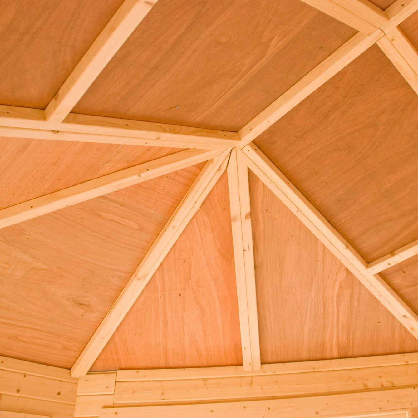 Shire Belvoir 10x10 Toughened Glass Apex Tongue & Groove Wooden Cabin - Base Not Included 5 Shire Belvoir 10x10 Toughened Glass Apex Tongue & Groove Wooden Cabin - Base Not Included - Image 3