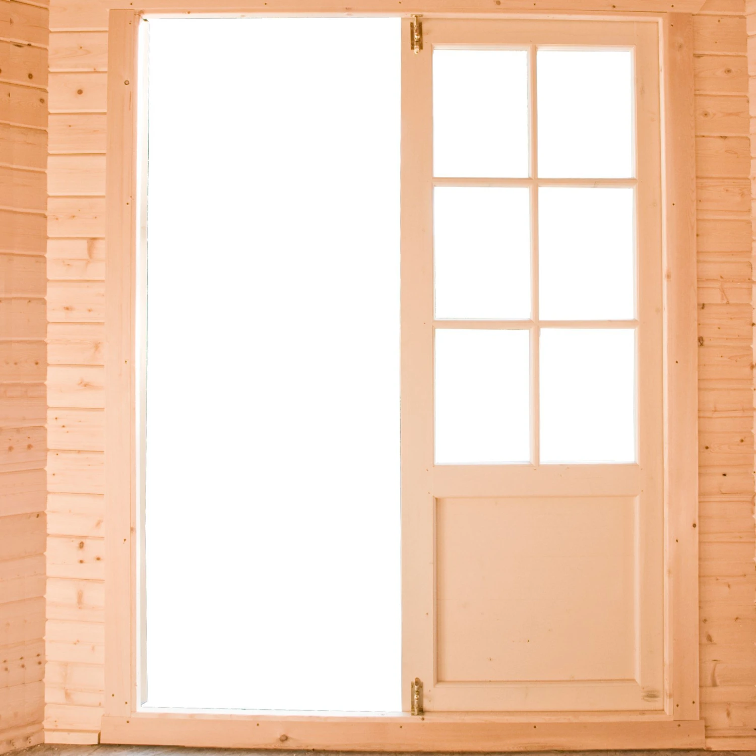 Shire Belvoir 10x10 Toughened Glass Apex Tongue & Groove Wooden Cabin - Base Not Included 6 Shire Belvoir 10x10 Toughened Glass Apex Tongue & Groove Wooden Cabin - Base Not Included - Image 4