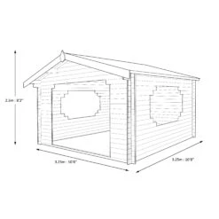 Shire Bere 11x11 Apex Tongue & Groove Wooden Cabin - Base Not Included 8 Shire Bere 11x11 Apex Tongue & Groove Wooden Cabin - Base Not Included -Gardens and Outdoor shire bere 11x11 apex tongue groove wooden cabin base not included5019804112548 01t