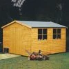 Shire Bison 14x10 Apex Shiplap Wooden Shed - Assembly Service Included -Gardens and Outdoor shire bison 14x10 apex shiplap wooden shed assembly service included5019804119103 01i bq