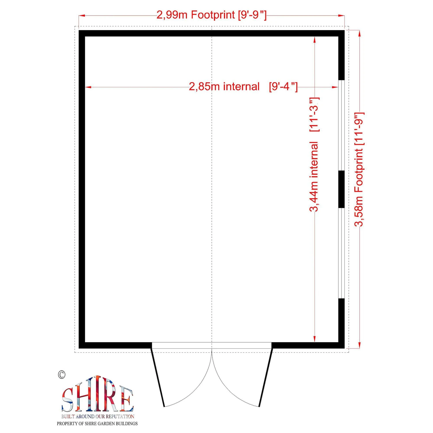 Shire Bison 14x10 Apex Shiplap Wooden Shed - Assembly Service Included 5 Shire Bison 14x10 Apex Shiplap Wooden Shed - Assembly Service Included - Image 3