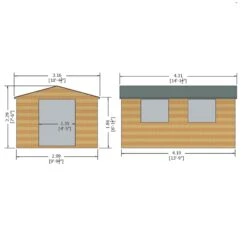 Shire Bison 14x10 Glass Apex Shiplap Wooden Workshop - Base Not Included -Gardens and Outdoor shire bison 14x10 glass apex shiplap wooden workshop base not included5019804119097 01t bq
