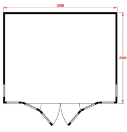 Shire Blenheim 10x8 Glass Bi-fold Door Apex Shiplap Wooden Summer House - Base Not Included -Gardens and Outdoor shire blenheim 10x8 glass bi fold door apex shiplap wooden summer house base not included5019804225491 03t