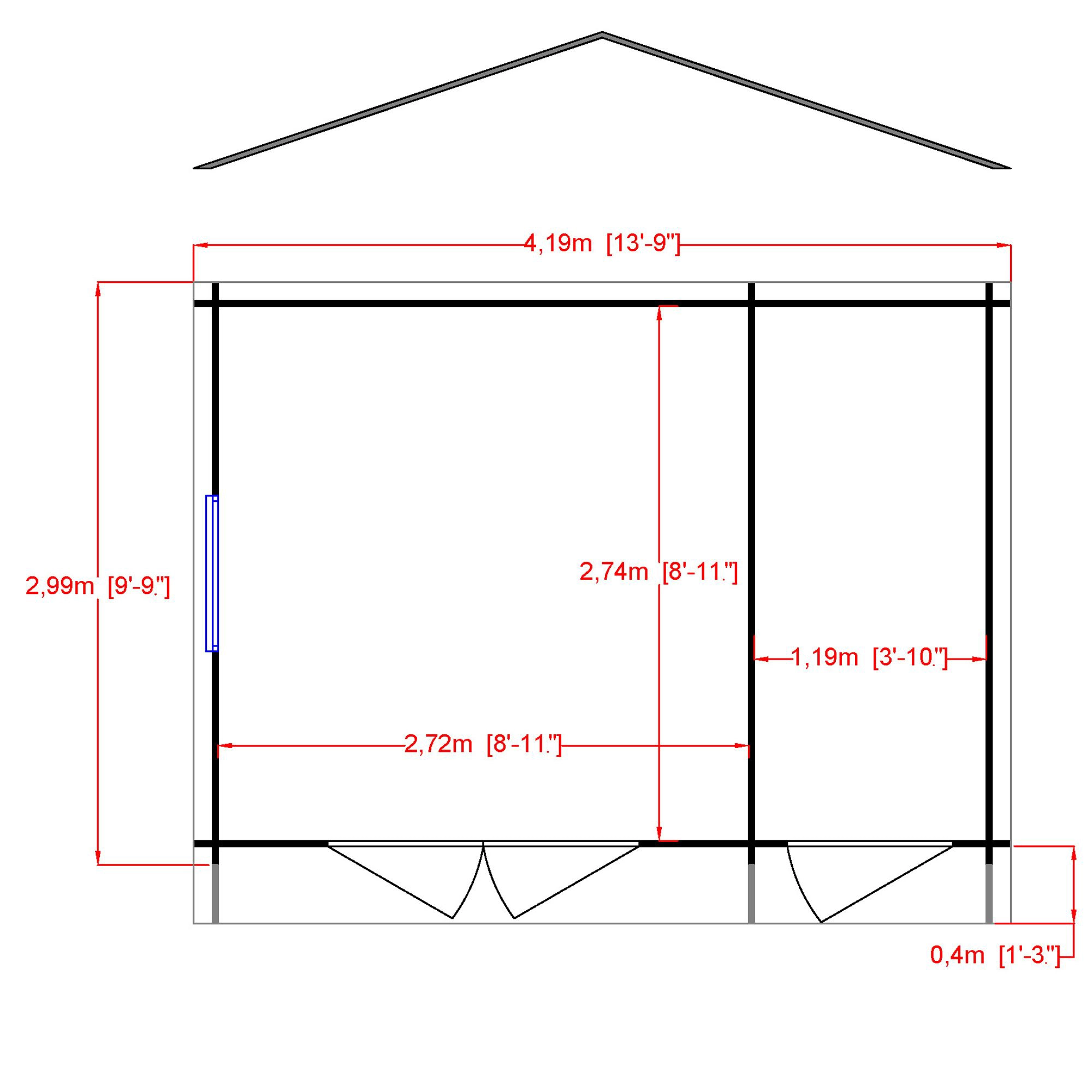 Shire Bourne 14x10 Toughened Glass Apex Tongue & Groove Wooden Cabin 4 Shire Bourne 14x10 Toughened Glass Apex Tongue & Groove Wooden Cabin - Image 2