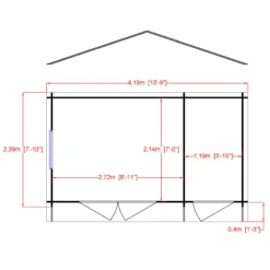 Shire Bourne 8x14 Ft Toughened Glass Apex Tongue & Groove Wooden Cabin With Tile Roof -Gardens and Outdoor shire bourne 8x14 ft toughened glass apex tongue groove wooden cabin with tile roof5019804119844 02t bq