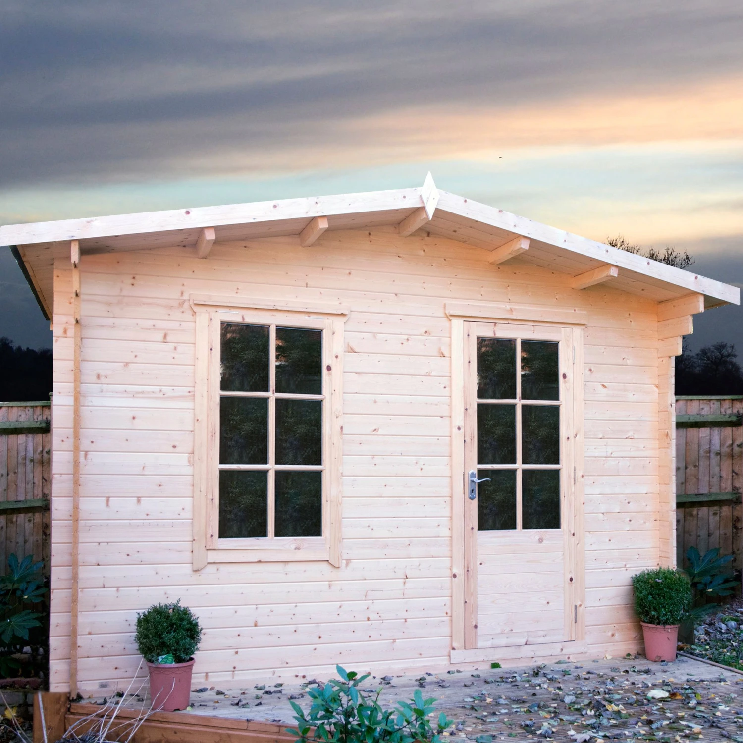 Shire Bucknells 12x10 Toughened Glass Apex Tongue & Groove Wooden Cabin - Base Not Included 3 Shire Bucknells 12x10 Toughened Glass Apex Tongue & Groove Wooden Cabin - Base Not Included