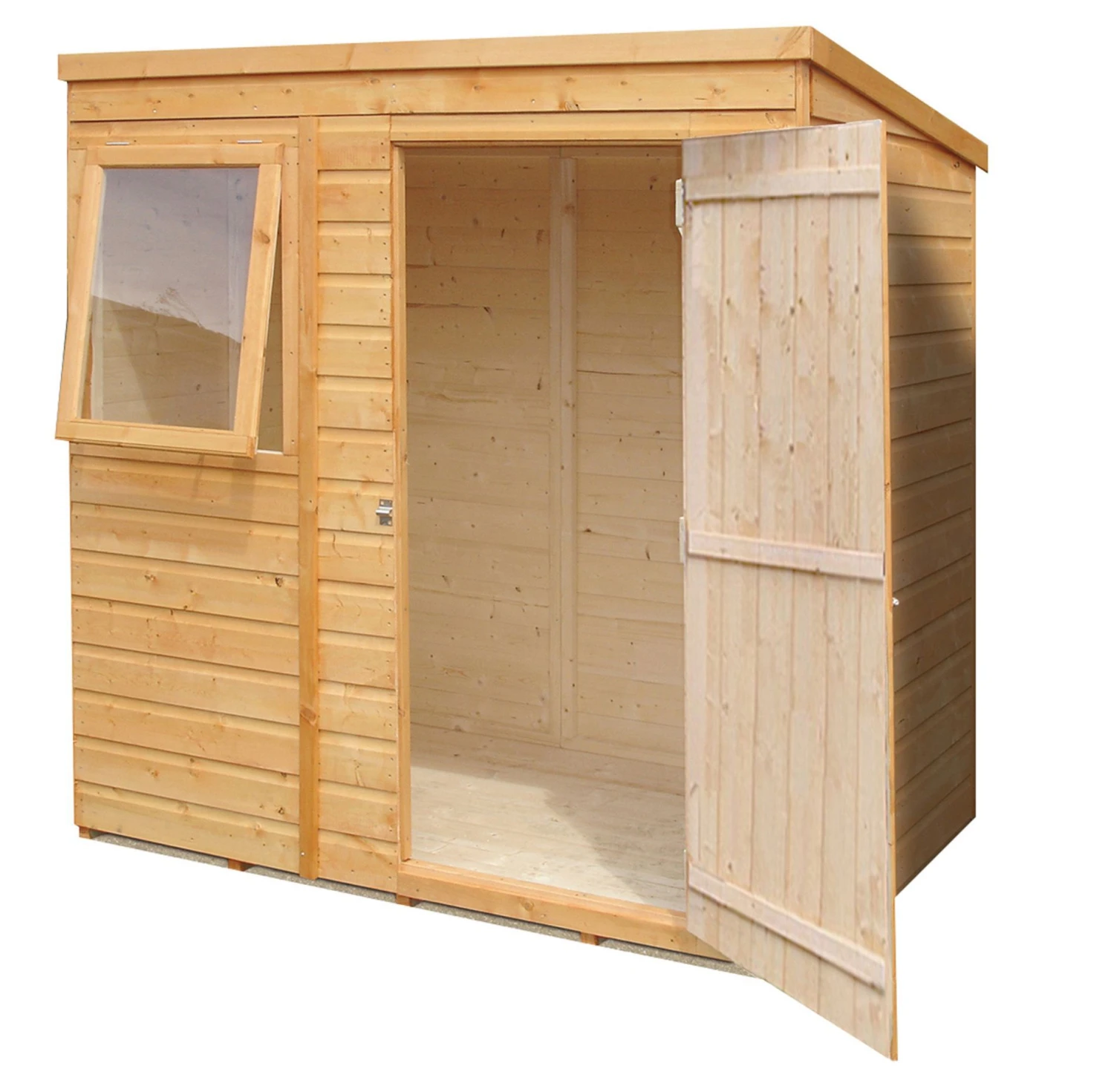 Shire Caldey 6x4 Ft Pent Shiplap Wooden Shed With Floor (Base Included) - Assembly Service Included 3 Shire Caldey 6x4 Ft Pent Shiplap Wooden Shed With Floor (Base Included) - Assembly Service Included