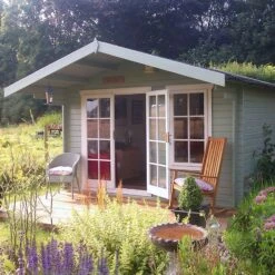 Shire Cannock 10x10 Glass Apex Tongue & Groove Wooden Cabin - Base Not Included -Gardens and Outdoor shire cannock 10x10 glass apex tongue groove wooden cabin base not included5019804310197 01i bq