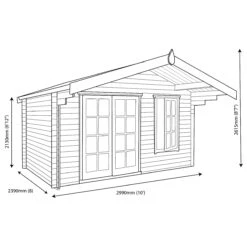 Shire Cannock 10x8 Ft Apex Tongue & Groove Wooden Cabin With Felt Tile Roof - Assembly Service Included -Gardens and Outdoor shire cannock 10x8 ft apex tongue groove wooden cabin with felt tile roof assembly service included5019804111299 03t