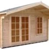 Shire Cannock 10x8 Glass Apex Tongue & Groove Wooden Cabin - Base Not Included -Gardens and Outdoor shire cannock 10x8 glass apex tongue groove wooden cabin base not included5019804311095 03c bq