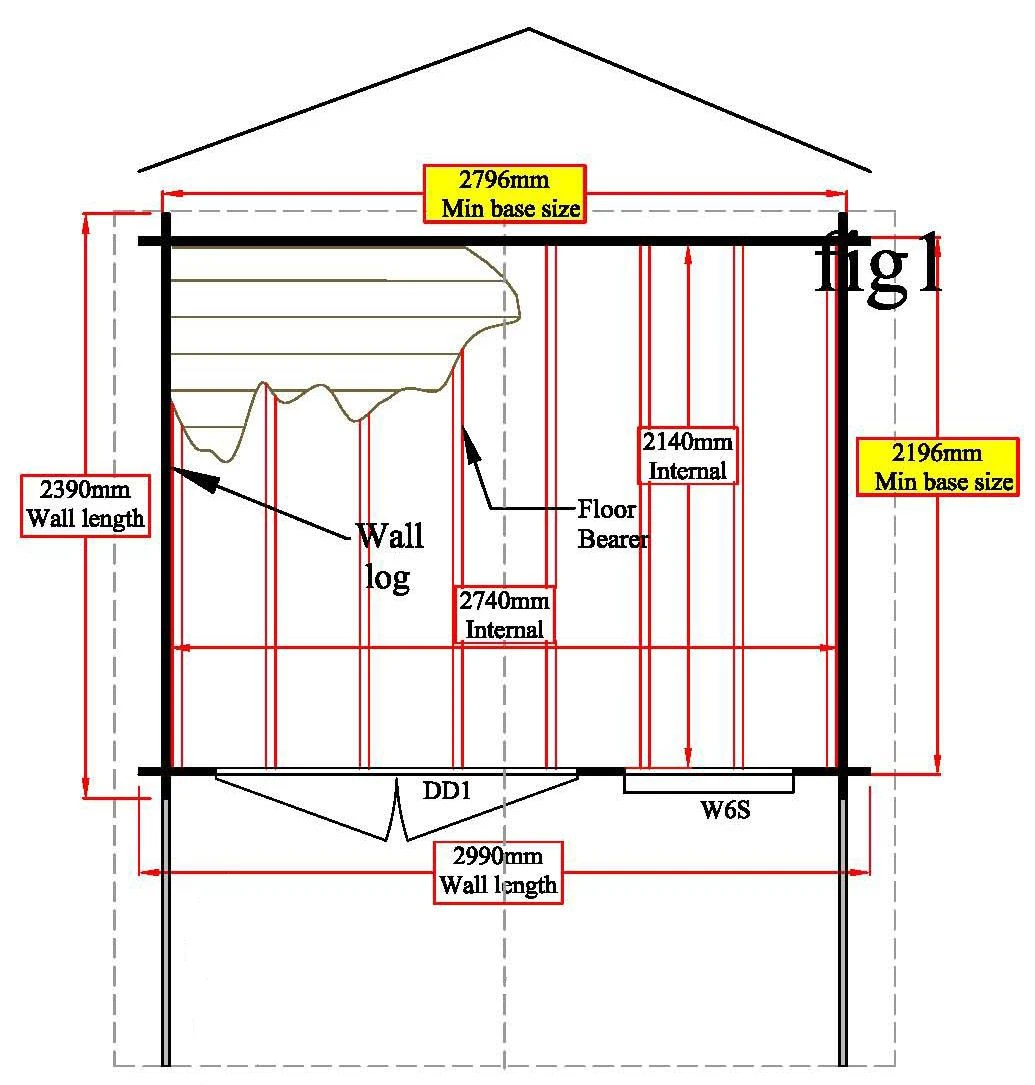 Shire Cannock 10x8 Toughened Glass Apex Tongue & Groove Wooden Cabin - Base Not Included 10 Shire Cannock 10x8 Toughened Glass Apex Tongue & Groove Wooden Cabin - Base Not Included - Image 8