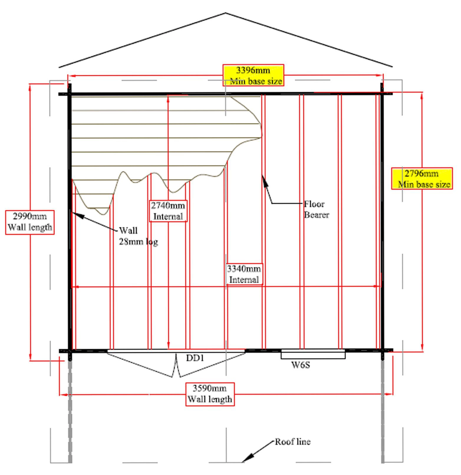 Shire Cannock 12x10 Glass Apex Tongue & Groove Wooden Cabin - Base Not Included 10 Shire Cannock 12x10 Glass Apex Tongue & Groove Wooden Cabin - Base Not Included - Image 8