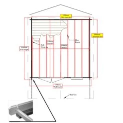 Shire Cannock 12x12 Ft Apex Tongue & Groove Wooden Cabin With Felt Tile Roof - Assembly Service Included -Gardens and Outdoor shire cannock 12x12 ft apex tongue groove wooden cabin with felt tile roof assembly service included5019804111374 02t