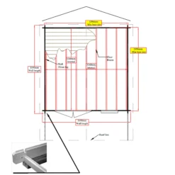 Shire Cannock 12x12 Glass Apex Tongue & Groove Wooden Cabin - Base Not Included -Gardens and Outdoor shire cannock 12x12 glass apex tongue groove wooden cabin base not included5019804312290 02t