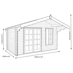 Shire Cannock 12x8 Ft Toughened Glass Apex Tongue & Groove Wooden Cabin With Felt Tile Roof -Gardens and Outdoor shire cannock 12x8 ft toughened glass apex tongue groove wooden cabin with felt tile roof5019804111329 03t