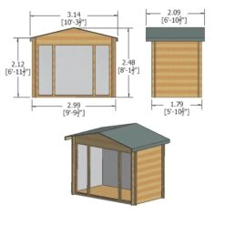 Shire Epping 10x6 Toughened Glass Apex Tongue & Groove Wooden Cabin -Gardens and Outdoor shire epping 10x6 toughened glass apex tongue groove wooden cabin5019804119455 01t bq