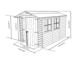 Shire Guernsey 7x10 Ft Apex Shiplap Wooden 2 Door 2 Windows Shed With Floor - Assembly Service Included -Gardens and Outdoor shire guernsey 7x10 ft apex shiplap wooden 2 door 2 windows shed with floor assembly service included5397007006353 02t