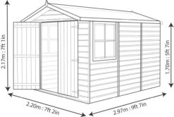 Shire Guernsey 7x10 Ft Apex Shiplap Wooden 2 Door 2 Windows Shed With Floor - Assembly Service Included -Gardens and Outdoor shire guernsey 7x10 ft apex shiplap wooden 2 door 2 windows shed with floor assembly service included5397007006353 19bq
