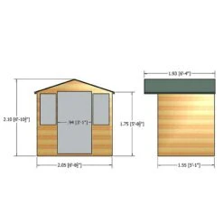Shire Haddon 7x5 Glass Apex Shiplap Wooden Summer House - Base Not Included 8 Shire Haddon 7x5 Glass Apex Shiplap Wooden Summer House - Base Not Included -Gardens and Outdoor shire haddon 7x5 glass apex shiplap wooden summer house base not included5019804118816 01t bq