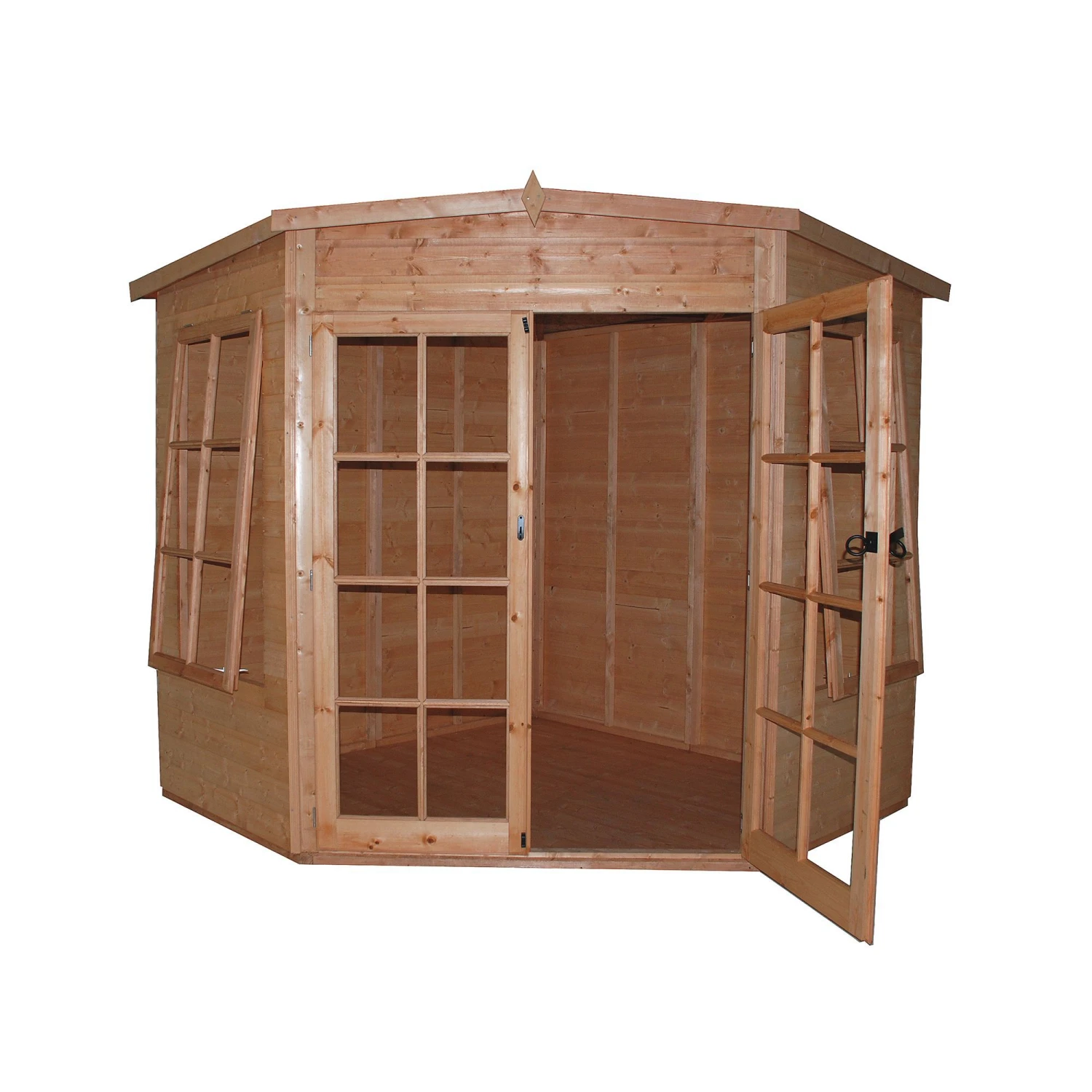 Shire Hampton 10x10 Glass Pent Shiplap Wooden Summer House - Base Not Included 5 Shire Hampton 10x10 Glass Pent Shiplap Wooden Summer House - Base Not Included - Image 3
