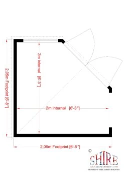 Shire Hampton 7x7 Glass Pent Shiplap Wooden Summer House - Base Not Included -Gardens and Outdoor shire hampton 7x7 glass pent shiplap wooden summer house base not included5019804779833 03t