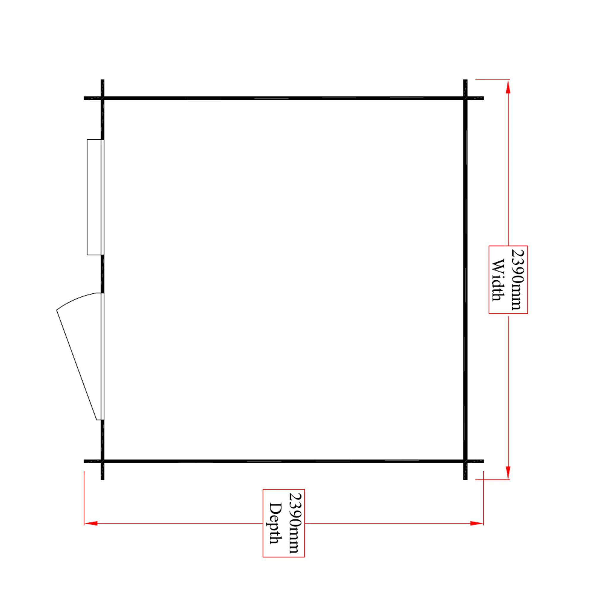 Shire Hartley 8x8 Apex Tongue & Groove Wooden Cabin (Base Included) 11 Shire Hartley 8x8 Apex Tongue & Groove Wooden Cabin (Base Included) - Image 9