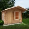 Shire Hopton 10x10 Toughened Glass Apex Tongue & Groove Wooden Cabin - Base Not Included -Gardens and Outdoor shire hopton 10x10 toughened glass apex tongue groove wooden cabin base not included5019804119202 01i bq