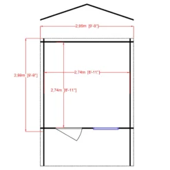 Shire Hopton 10x10 Toughened Glass Apex Tongue & Groove Wooden Cabin - Base Not Included -Gardens and Outdoor shire hopton 10x10 toughened glass apex tongue groove wooden cabin base not included5019804119202 02t bq