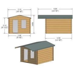 Shire Hopton 10x12 Toughened Glass Apex Tongue & Groove Wooden Cabin - Assembly Service Included -Gardens and Outdoor shire hopton 10x12 toughened glass apex tongue groove wooden cabin assembly service included5019804119240 01t bq