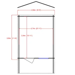 Shire Hopton 10x12 Toughened Glass Apex Tongue & Groove Wooden Cabin - Base Not Included -Gardens and Outdoor shire hopton 10x12 toughened glass apex tongue groove wooden cabin base not included5019804119219 02t bq