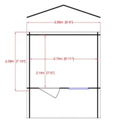 Shire Hopton 10x8 Toughened Glass Apex Tongue & Groove Wooden Cabin - Base Not Included -Gardens and Outdoor shire hopton 10x8 toughened glass apex tongue groove wooden cabin base not included5019804119134 02t bq