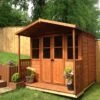 Shire Houghton 7x5 Glass Apex Shiplap Wooden Summer House - Base Not Included