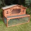 Shire Hutch & Run, (H)1.01m (W)0.98m (D)0.89m -Gardens and Outdoor shire hutch run h 1 01m w 0 98m d 0 89m5019804111909 03i
