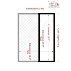 Shire Hutch & Run, (H)1.01m (W)0.98m (D)0.89m -Gardens and Outdoor shire hutch run h 1 01m w 0 98m d 0 89m5019804111909 03t
