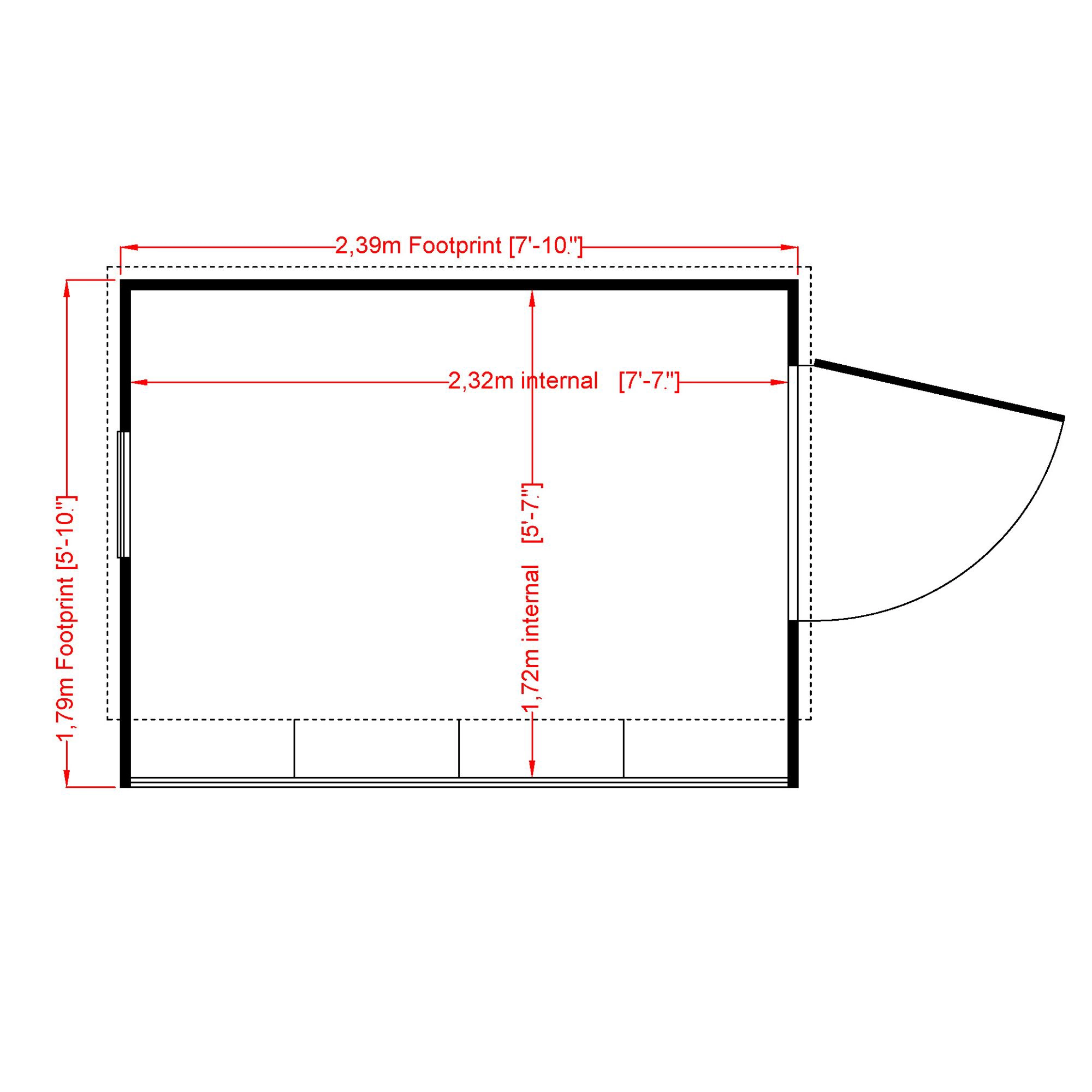 Shire Iceni 8x6 Ft Pent Shiplap Wooden Shed With Floor - Assembly Service Included 5 Shire Iceni 8x6 Ft Pent Shiplap Wooden Shed With Floor - Assembly Service Included - Image 3