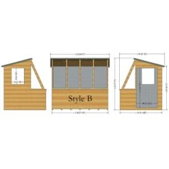 Shire Iceni 8x6 Ft Pent Shiplap Wooden Shed With Floor -Gardens and Outdoor shire iceni 8x6 ft pent shiplap wooden shed with floor5019804118991 01t bq