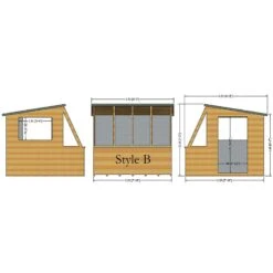 Shire Iceni 8x8 Ft Pent Shiplap Wooden Shed With Floor -Gardens and Outdoor shire iceni 8x8 ft pent shiplap wooden shed with floor5019804119011 01t bq