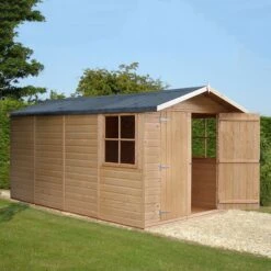 Shire Jersey 13x7 Ft Apex Shiplap Wooden Shed With Floor - Assembly Service Included