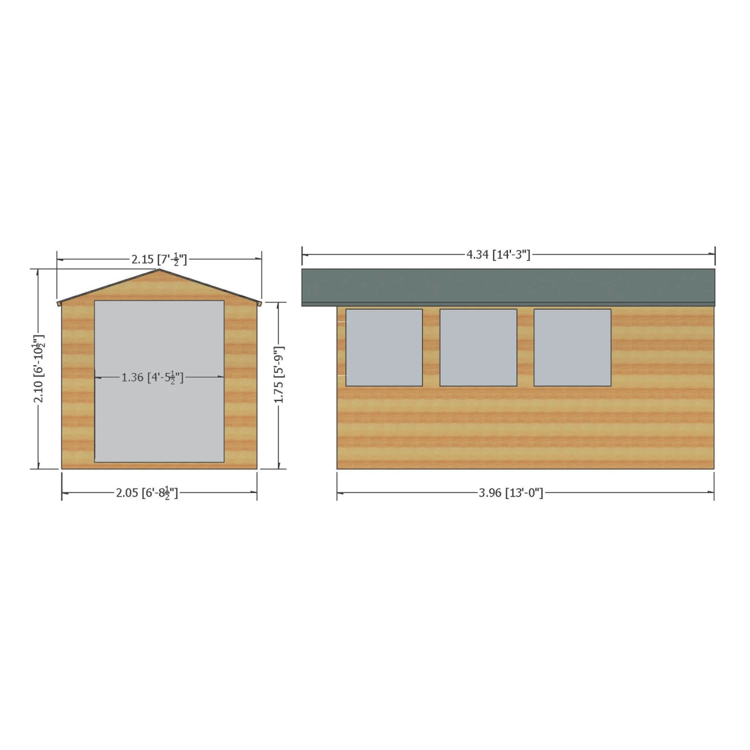 Shire Jersey 13x7 Ft Apex Shiplap Wooden Shed With Floor - Assembly Service Included 4 Shire Jersey 13x7 Ft Apex Shiplap Wooden Shed With Floor - Assembly Service Included - Image 2