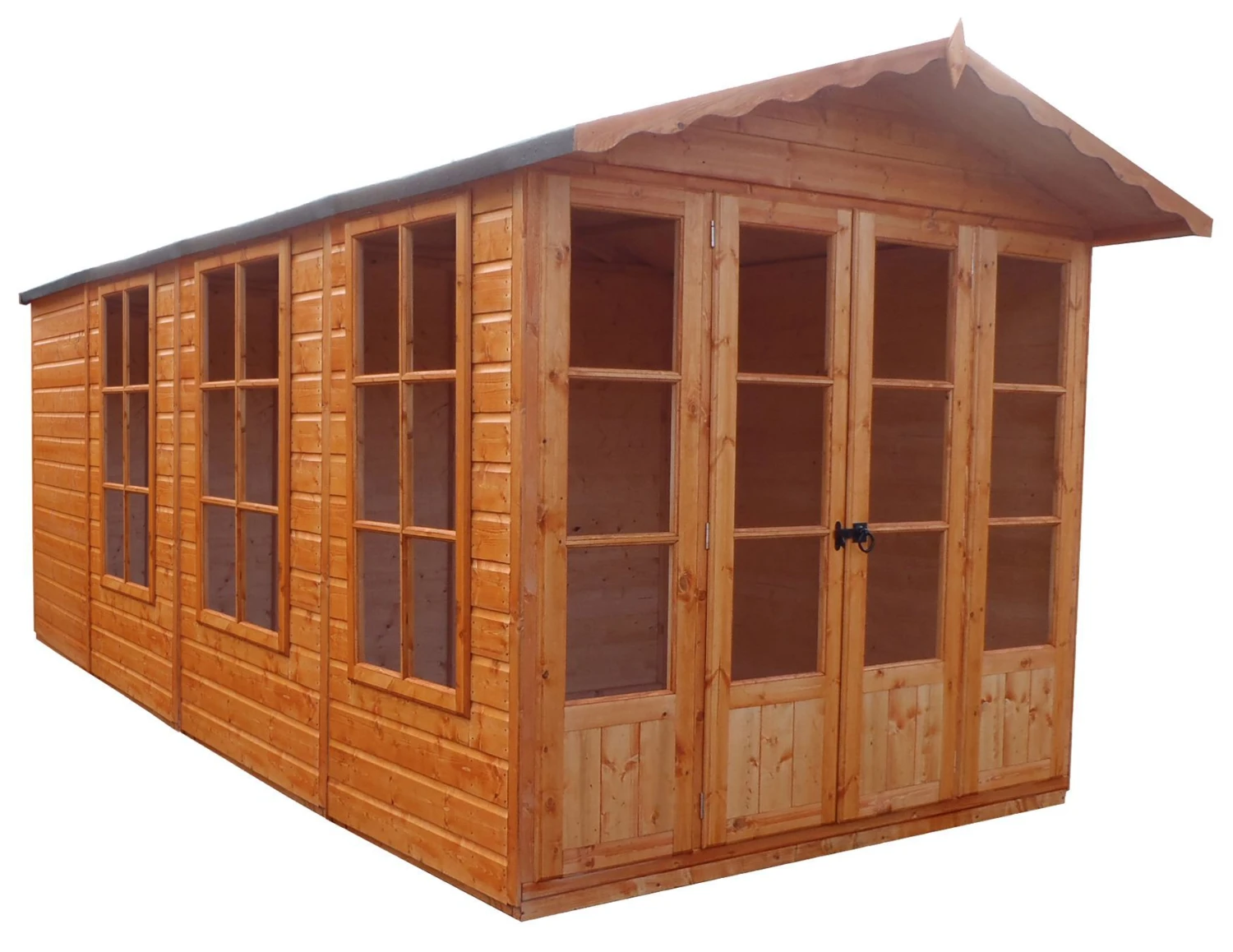 Shire Kensington 13x7 Apex Shiplap Wooden Summer House - Base Not Included 3 Shire Kensington 13x7 Apex Shiplap Wooden Summer House - Base Not Included