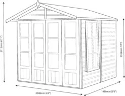 Shire Kensington 7x7 Glass Apex Shiplap Wooden Summer House - Base Included 16 Shire Kensington 7x7 Glass Apex Shiplap Wooden Summer House - Base Included -Gardens and Outdoor shire kensington 7x7 glass apex shiplap wooden summer house base included5019804198504 01t