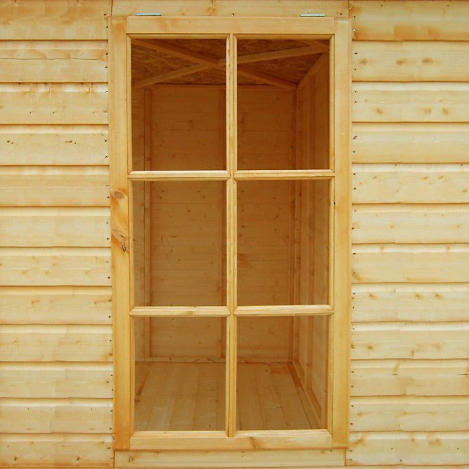 Shire Kensington 7x7 Toughened Glass Apex Shiplap Wooden Summer House - Base Included 5 Shire Kensington 7x7 Toughened Glass Apex Shiplap Wooden Summer House - Base Included - Image 3