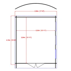 Shire Kilburn 12x14 Ft Toughened Glass Curved Tongue & Groove Wooden Cabin -Gardens and Outdoor shire kilburn 12x14 ft toughened glass curved tongue groove wooden cabin5019804119684 01t bq
