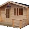 Shire Kinver 12x14 Glass Apex Tongue & Groove Wooden Cabin - Base Not Included -Gardens and Outdoor shire kinver 12x14 glass apex tongue groove wooden cabin base not included5019804112197 01c bq
