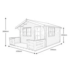 Shire Kinver 14x14 Apex Tongue & Groove Wooden Cabin - Base Not Included -Gardens and Outdoor shire kinver 14x14 apex tongue groove wooden cabin base not included5019804111428 03t